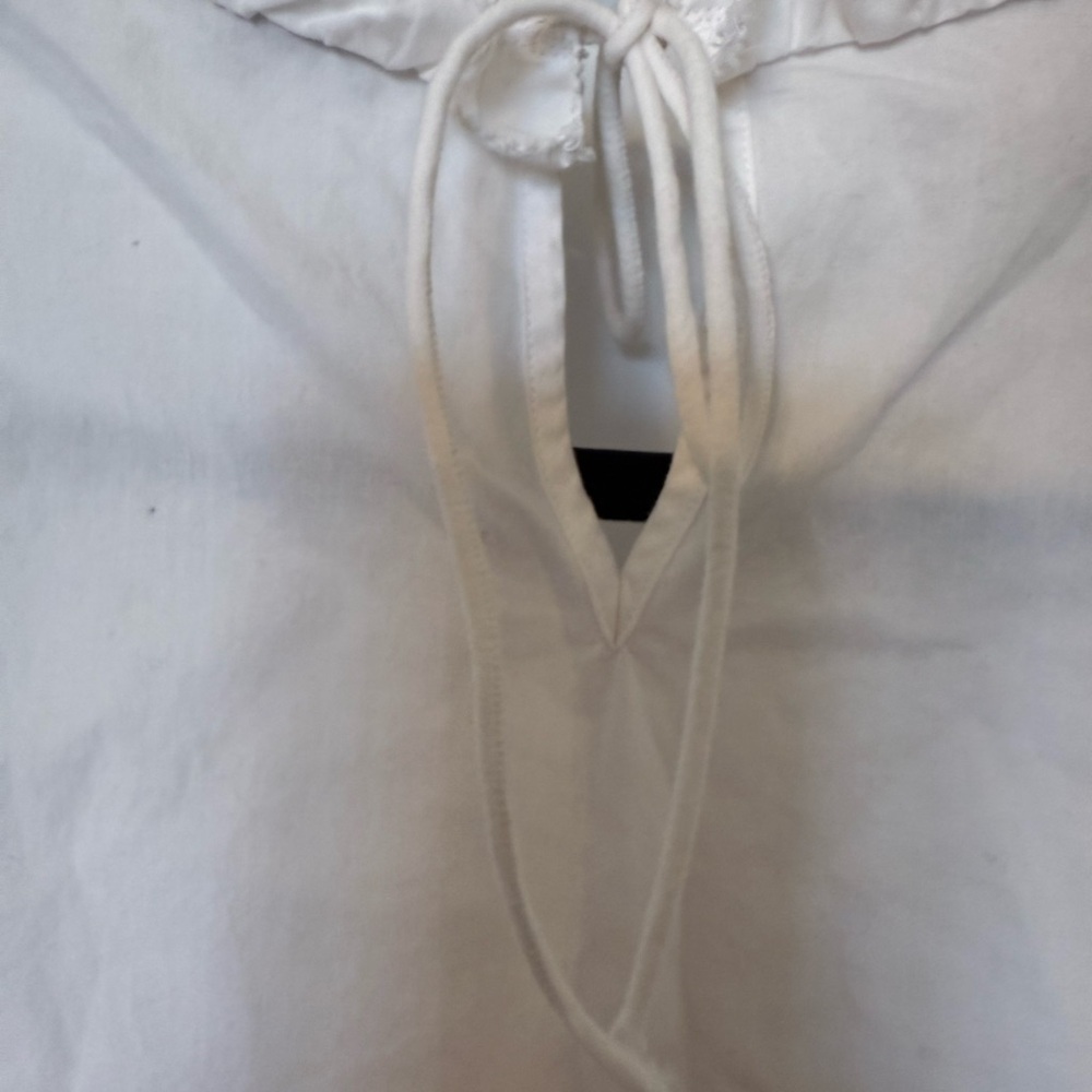 J. Crew Ivory Ruffled Top - Picture 3 of 4
